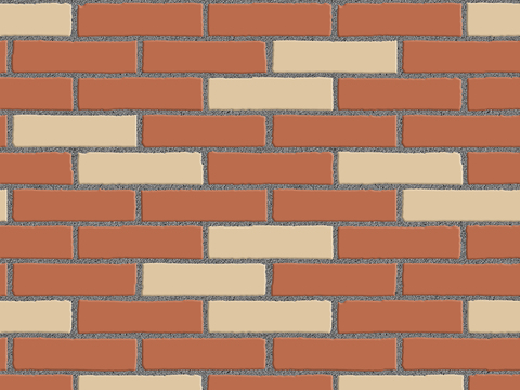 Seamless red brick wall outdoor wall ground