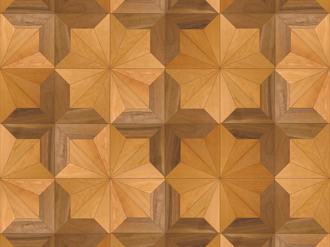 Seamless Geometric Parquet Textured Wood Floor