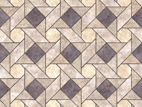 Seamless granite stone geometric parquet floor tile sidewalk road ground square tile