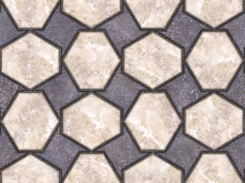 Seamless granite stone geometric parquet floor tile sidewalk road ground square tile