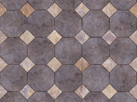 Seamless granite stone geometric parquet floor tile sidewalk road ground square tile