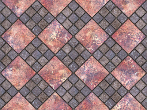 Seamless granite stone geometric parquet floor tile sidewalk road ground square tile