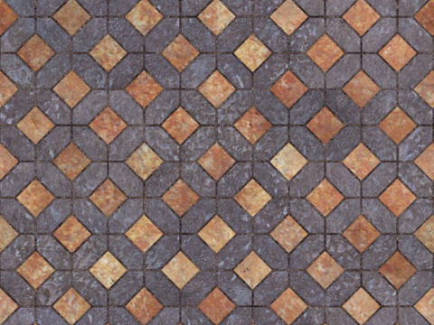 Seamless granite stone geometric parquet floor tile sidewalk road ground square tile