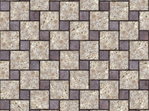 Seamless granite stone geometric parquet floor tile sidewalk road ground square tile