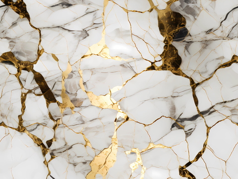 White gilt marble