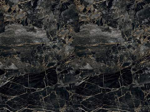 McKaffee black gold-grain marble