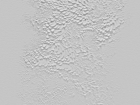 Three-dimensional plaster art wall