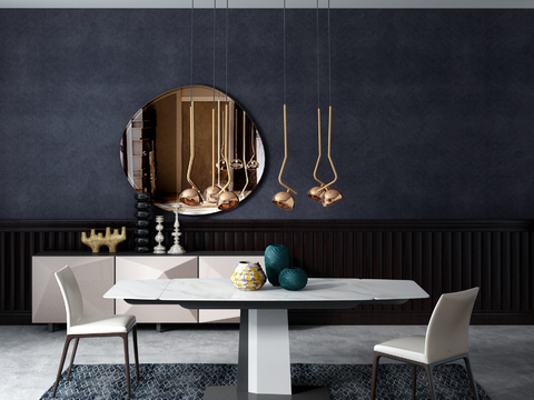 ITALIA CATTELAN brand modern dining table and chair combination