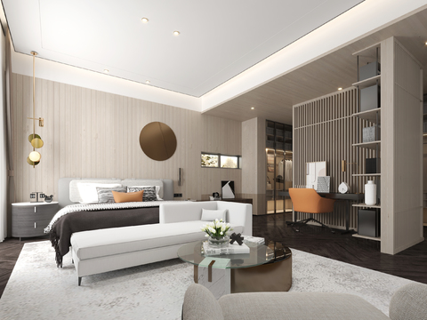 Li Yizhong Design Neo-Chinese Style Master Bedroom