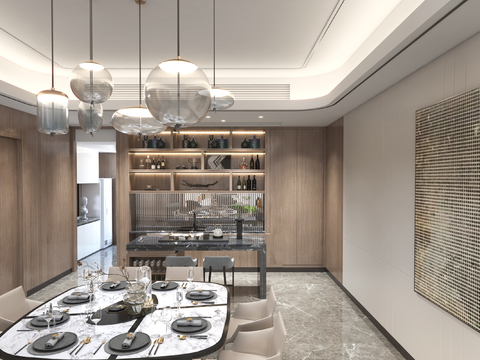 Liang Zhitian Designs Modern Affordable Luxury Style Restaurant