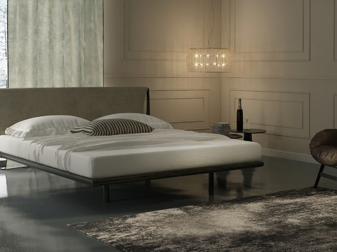 ITALIA CATTELAN Nordic Fabric Double Bed