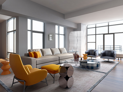 Italian Minotti brand modern living room sofa combination