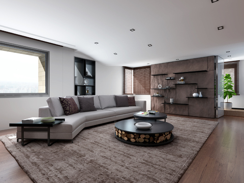 Tang Zhonghan designs modern living room