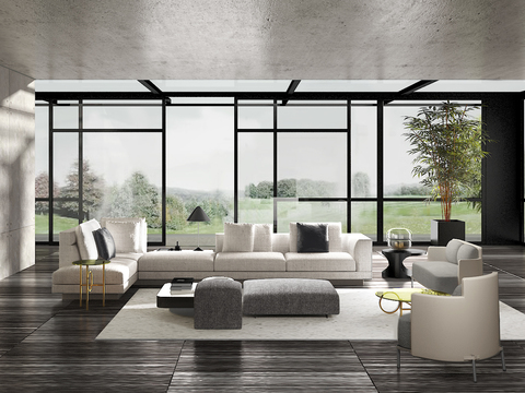 Italian MolteniC brand modern corner sofa combination