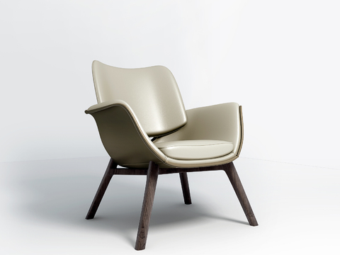 Italian Poltrona Frau Modern Leather Chair