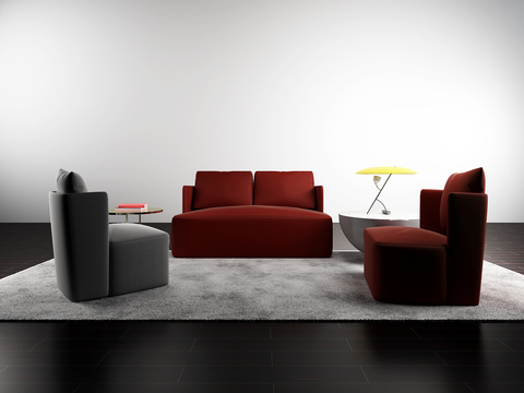 Italian Meridiani modern double sofa combination