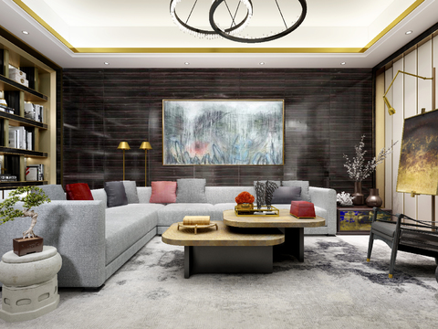 Liang Zhitian Design New Chinese Living Room