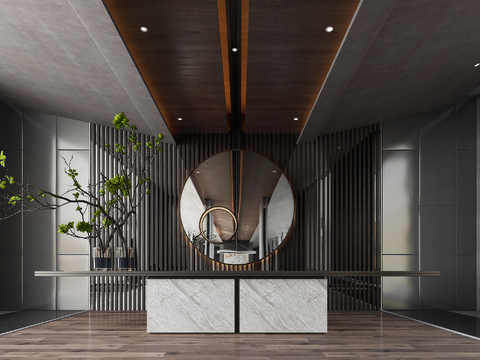 Tang Zhonghan Design Modern Sales Office Front Desk