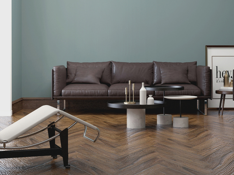 Italian Cassina Brand Modern Leather Sofa Combination