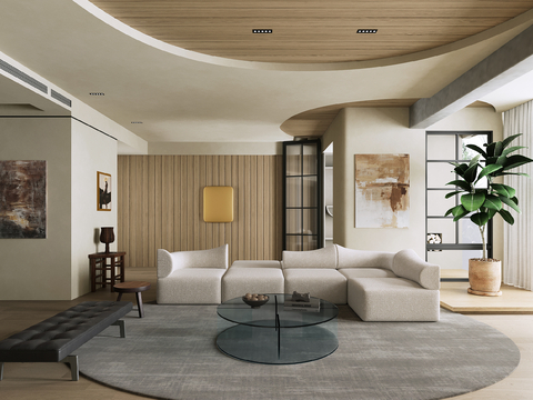 Dream Taichu Works | Lu Zi Yue Log Style Living Room