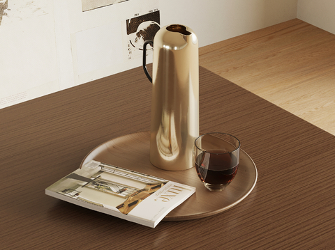 Modern kettle cup tray