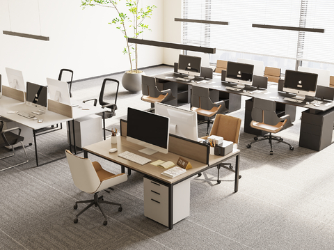 Modern Minimalist Office Desk and Chair