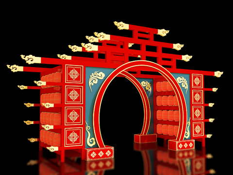 New Chinese-style Archway Gate House Mei Chen Archway