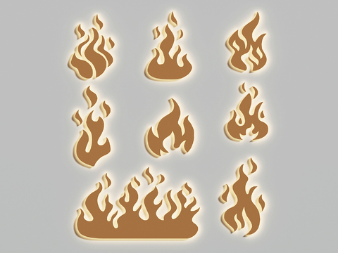 Modern Flame Wall Decoration