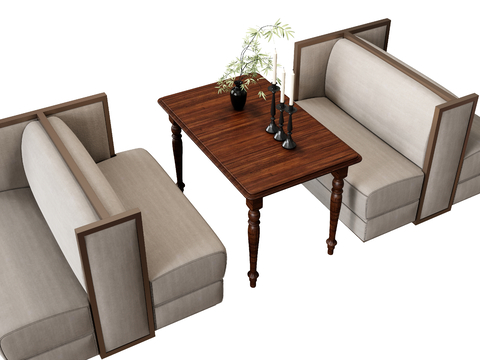 Booth Sofa Coffee Tables and Chairs