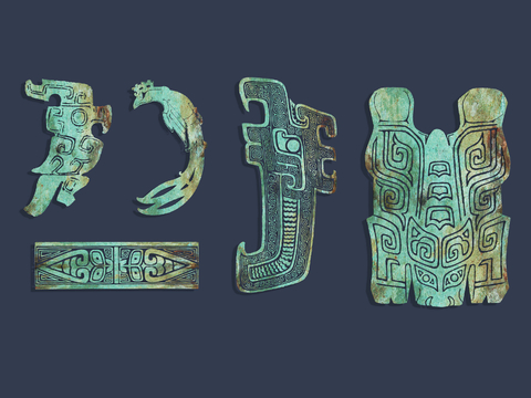 Chinese bronze wall decoration Sanxingdui