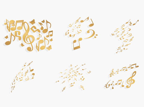 Note Wall Decorations Phonetic Elements Silhouette