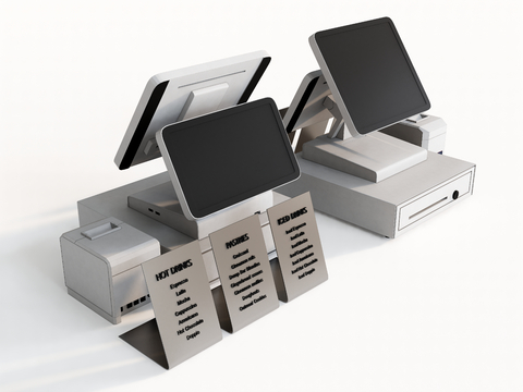 Cash register menu brand cash register