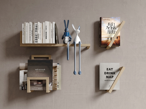 Modern Magazine Rack Wall-Hanging Bookshelf