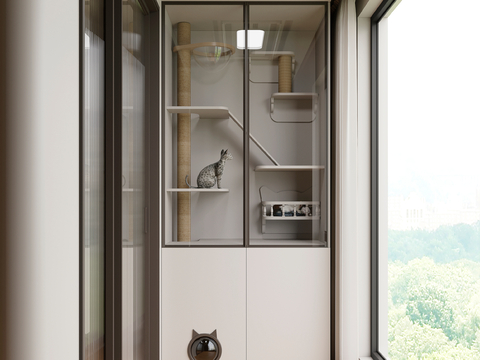 Modern Laundry Cabinet Cat House Balcony Cabinet