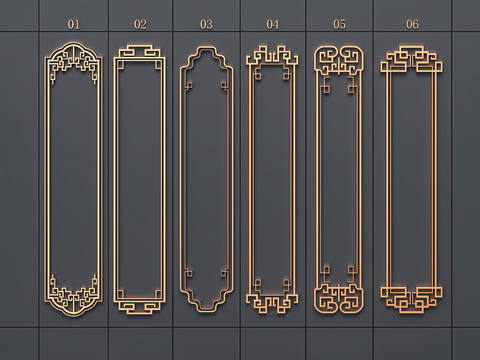 Chinese-style hollowed-out carved wallboard lines