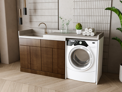 Nordic Laundry Cabinet