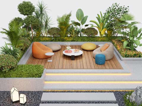 Modern courtyard flower pool outdoor sofa