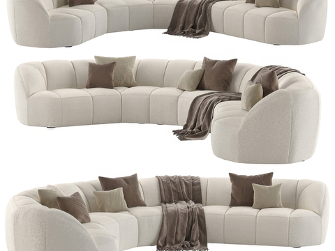 Minotti multiplayer sofa shaped sofa