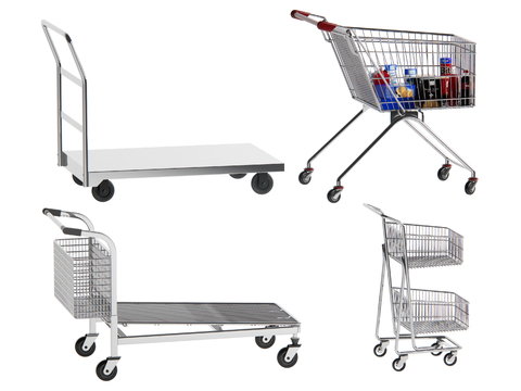 Modern trolley trailer shopping cart