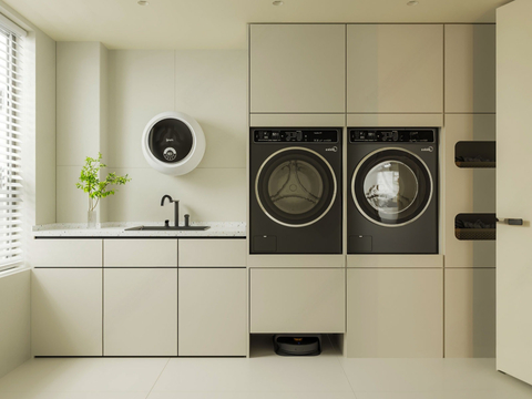 Modern Laundry Room Laundry Cabinet