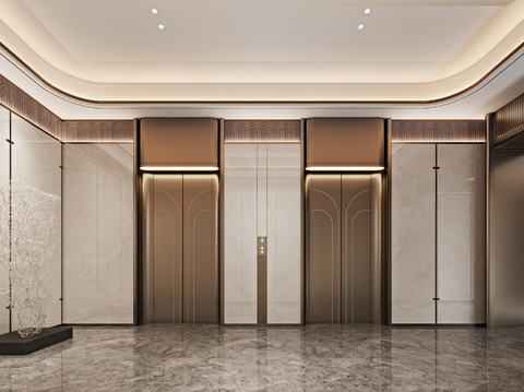 modern elevator hall