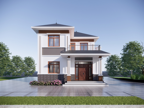 Architectural Appearance of Villa in Southeast Asia