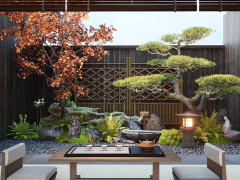 Japanese Courtyard Patio Garden Zen Landscape