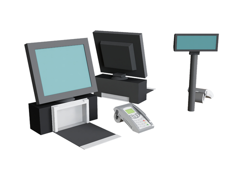 Cashier payment machine scanner