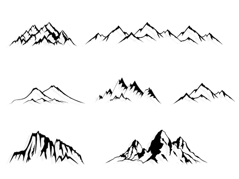 Mountain Peak Line Mountain Silhouette