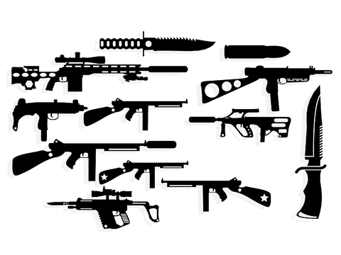 weapons weapons submachine gun silhouette