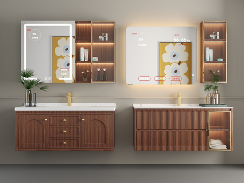 Middle Style Bathroom Cabinet