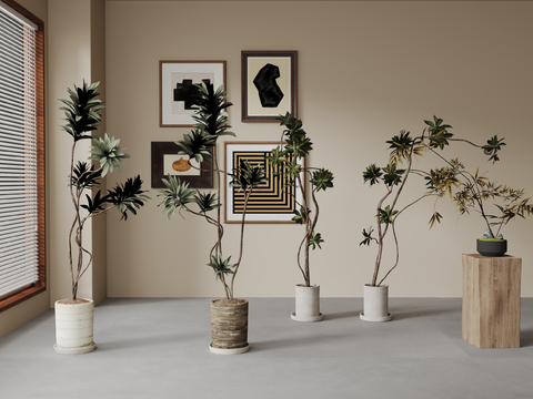 Mid-century Style potted plant