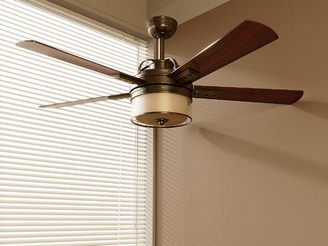 Middle style fan lamp