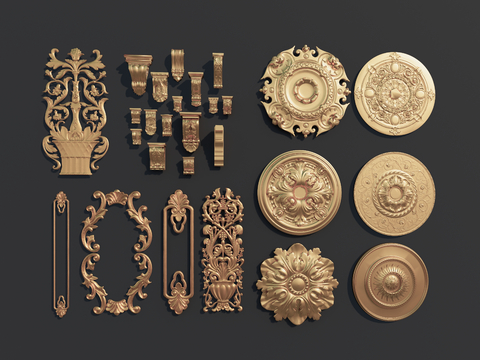 European-style ceiling carved relief plaster components